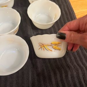 Set of six, fire king dessert, cups